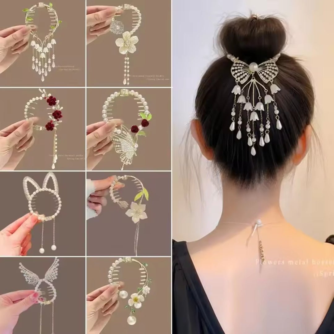 Rhinestone Tassel Ponytails Holders - Salembier