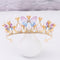 Crystal Tiara Crown for Girl, Princess Birthday Crown with Pearl & Butterfly for Performance Cosplay Party Rhinestone Crowns for Kids Teens - Salembier