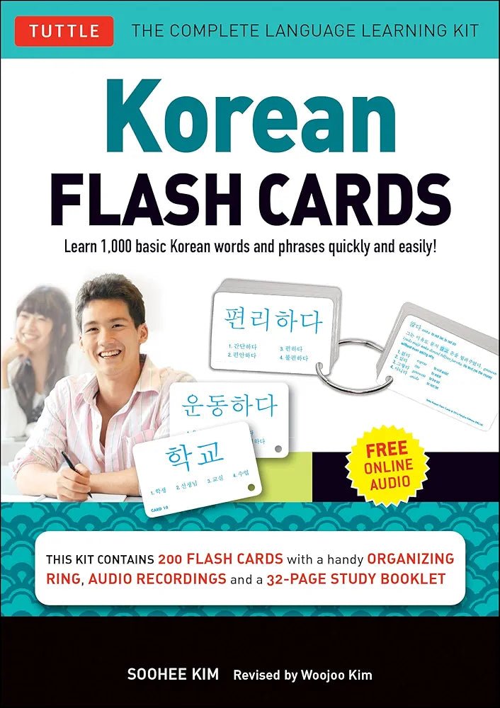 Korean Flash Cards Kit: Learn 1,000 Basic Korean Words and Phrases Quickly and Easily! (Hangul & Romanized Forms) - Salembier