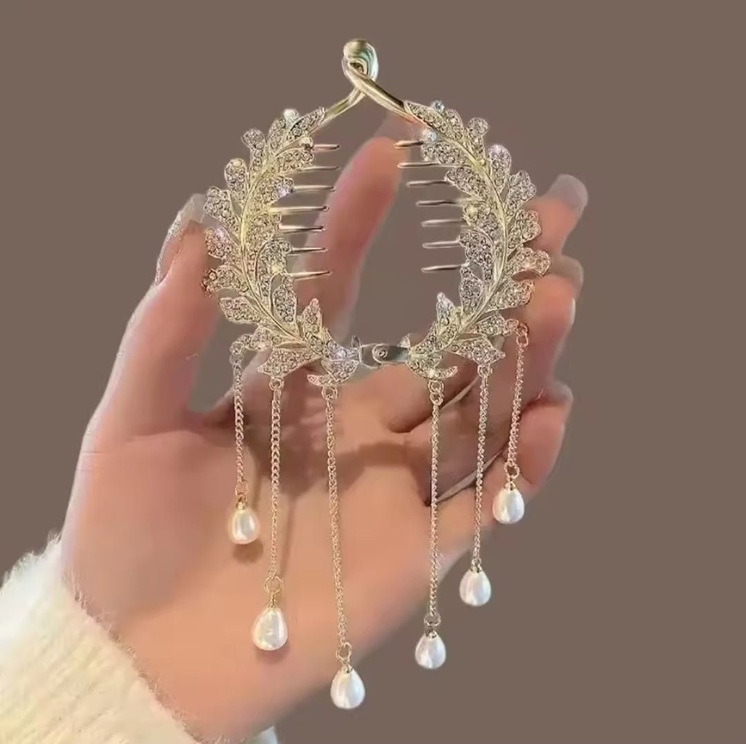 Rhinestone Tassel Ponytails Holders - Salembier